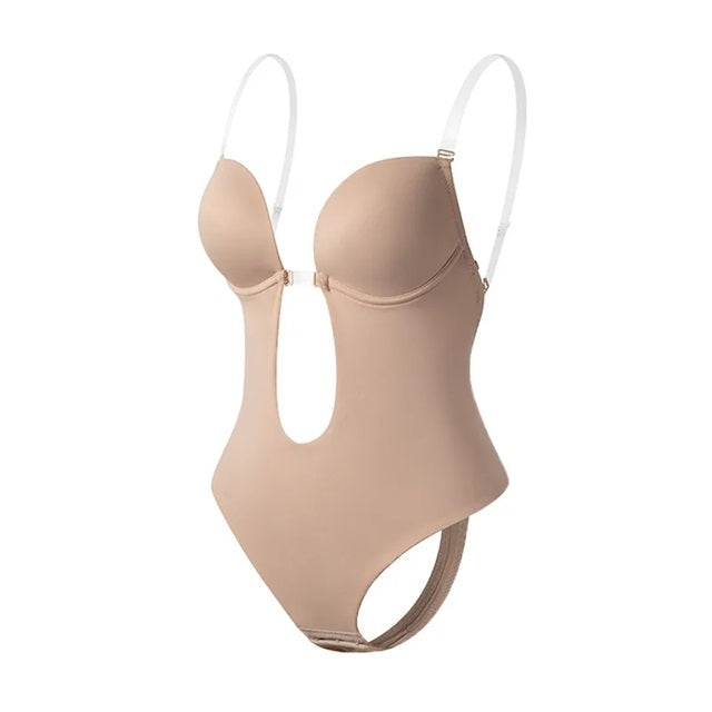Womens Shaping Minimal Front Backless Shaping Control Thong Body Suit