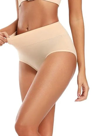 High Waist Shaping Control Brief - Nude Beige